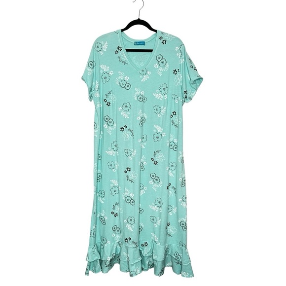 Fresh Produce V-Neck Floral Print Short Sleeve MIDI Dress Sz 20/22 - Picture 1 of 13